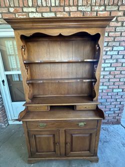 Vintage Drexel Hutch with Heart Cutouts