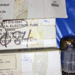 5 Pcs General Electric Jan 6550a Amplifier Output Tubes In Kent 