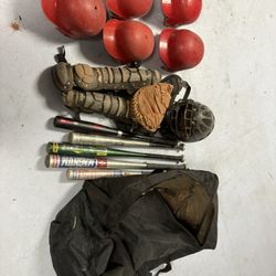 Youth Baseball Gear Lot – Helmets, Bats, Catcher Set, Bag