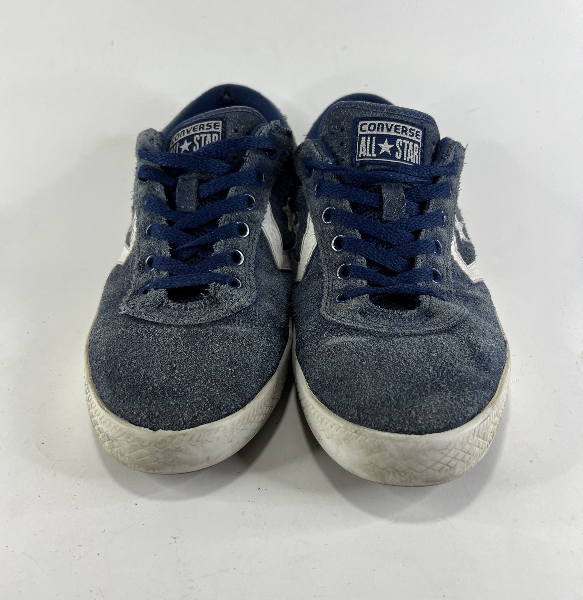 Converse All Star Low Top Unisex Shoes Size M 8/W 9.5 Navy White Suede