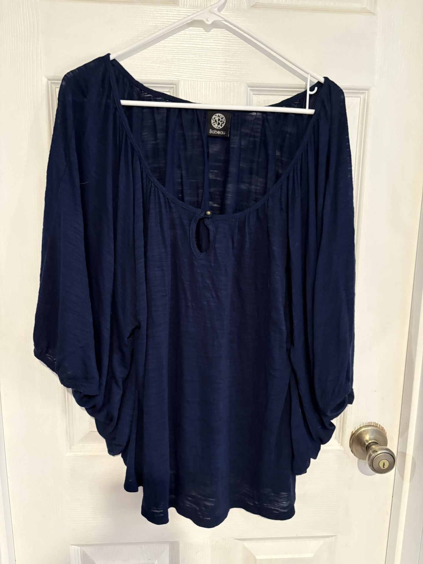 Bobeau Navy Blue Women's Blouse size L