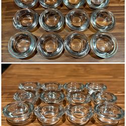 Glass tealight candle holders (set of 12)