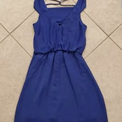 Women's Jodi Kristopher Open Back Dress Size M Blue