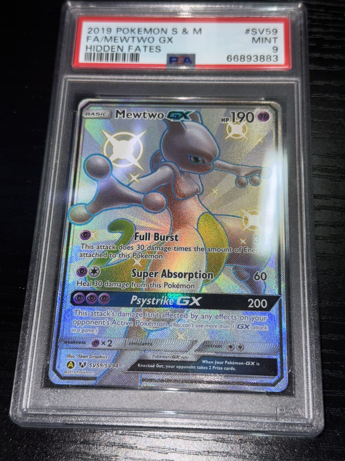 Mewtwo Gx Sv59 Psa 9