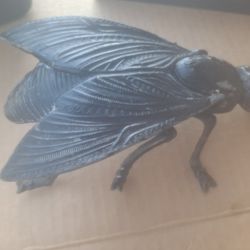 Vintage Italian Cast Metal Decorative Fly Ashtray.
