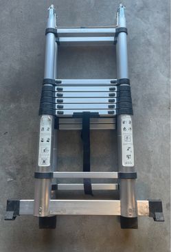 Ladder 8.5 FT Aluminum Telescoping Ladder, Portable Collapsible Extension