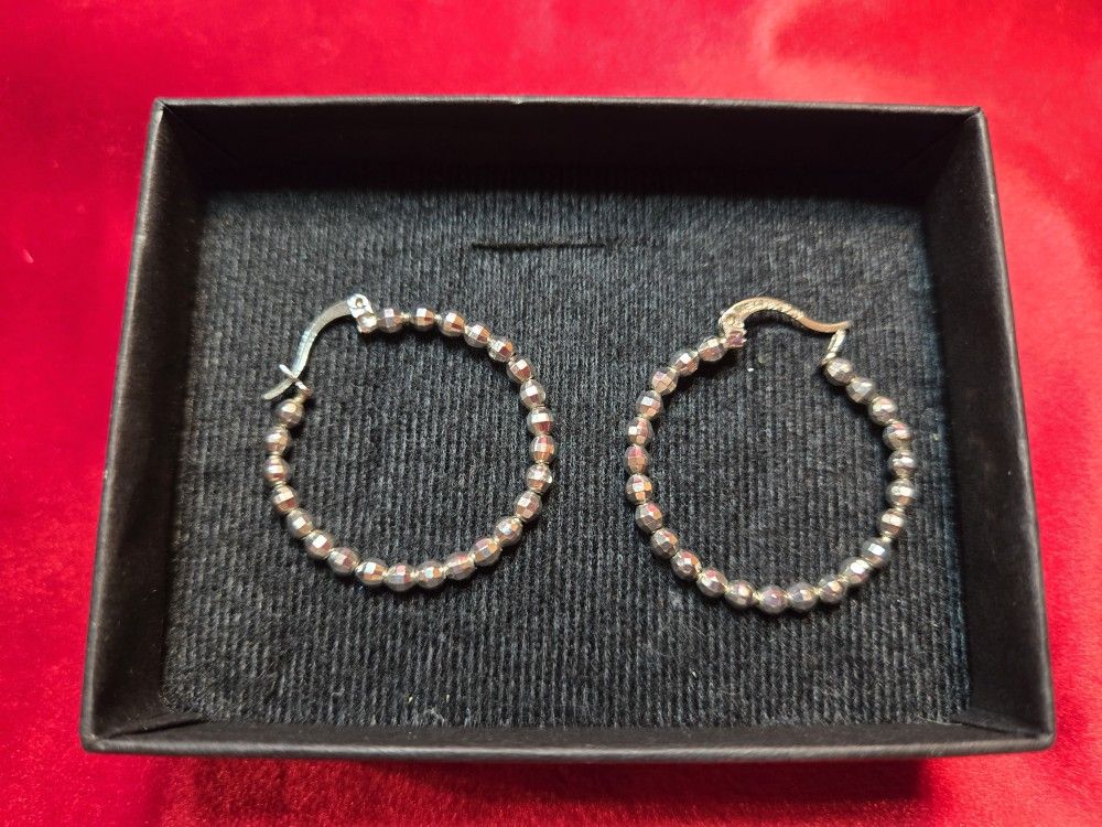 silver earrings /arracadas De Plata  