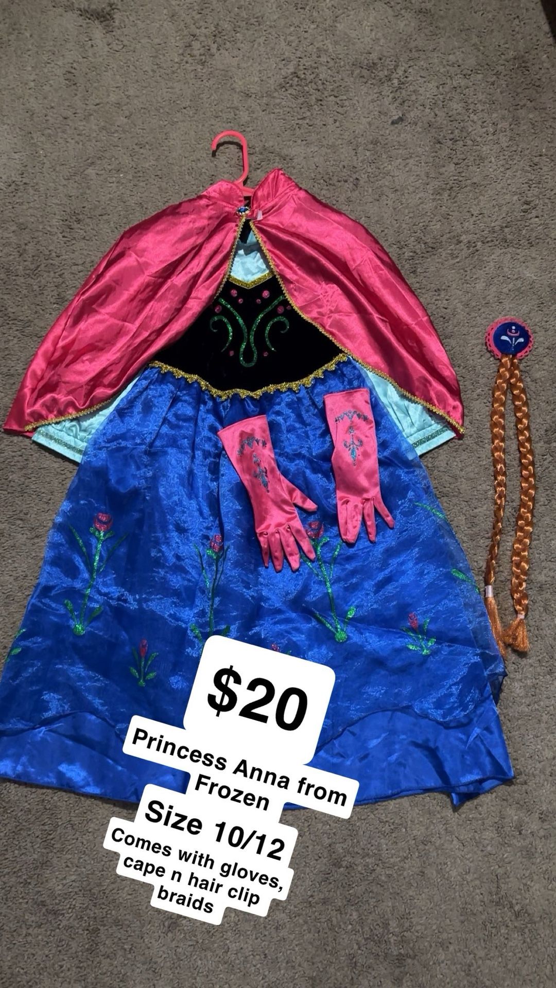 Princess Anna Girls Costume