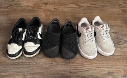 Lot of 3 Kids Sneakers Nike and Crocs