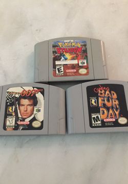 Nintendo 64 games - Golden Eye - Coonkers bad fur day - Pokemon Stadium