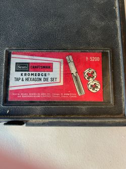 Vintage Craftsman Kromedge Tap & Die Set 9-5200 Made in USA