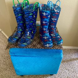 Kids Raining & Garden Boots Lights Up Size 6 Each $10