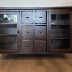 Crate & Barrel Mission Sideboard / Media Console – Espresso Wood