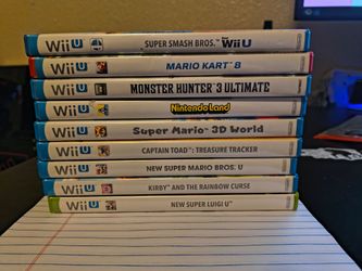 Selling all 9 Wii U Games for 100$.