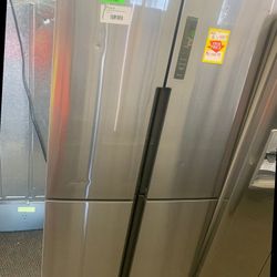 HAIER QHE16HYPFS 16.4 cu. ft. Quad French Door Freezer Refrigerator QLWYU
