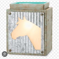 UNBRIDLED HORSE SCENTSY WARMER  BRAND  NEW 