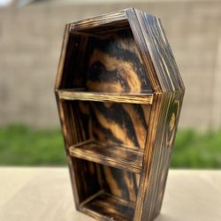 Handmade Burned Coffin Shelf (12”) 