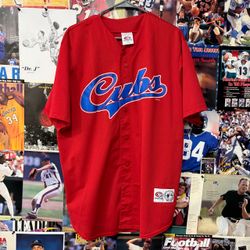 Vintage Chicago Cubs Red Jersey Size Medium