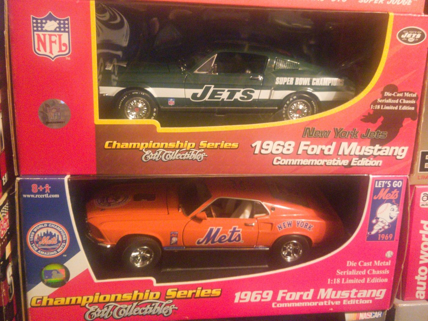 1968 & 1969 Jets and Mets 1:18 Scale ERTL COLLECTABLES