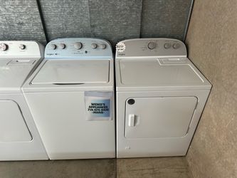 WHIRLPOOL TOP LOAD WASHER & GAS DRYER