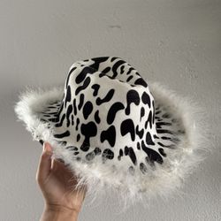 Cow Print Cowgirl Hat