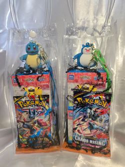 Pokémon Card Packs with Figure Keychain
