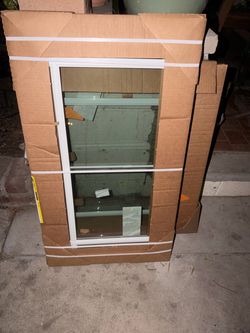 White Double-Hung Residential Window
