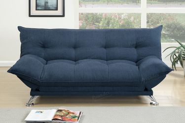Brand new navy or dark coffee linen sofa futon