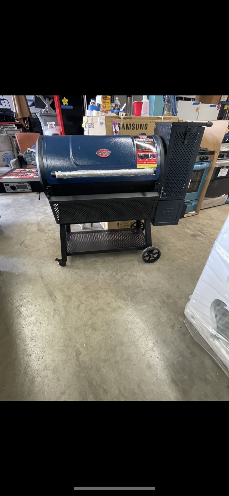 Bbq Grill Charcoal Blue X Cover 