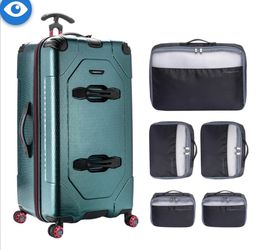 Traveler’s Choice 30" MaxPorter II Hardside Check-in Trunk Spinner with 5-piece Packing Cubes