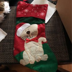 Cat Christmas stocking