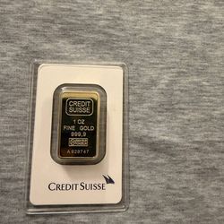 1 oz Gold Credit Suisse Bar
