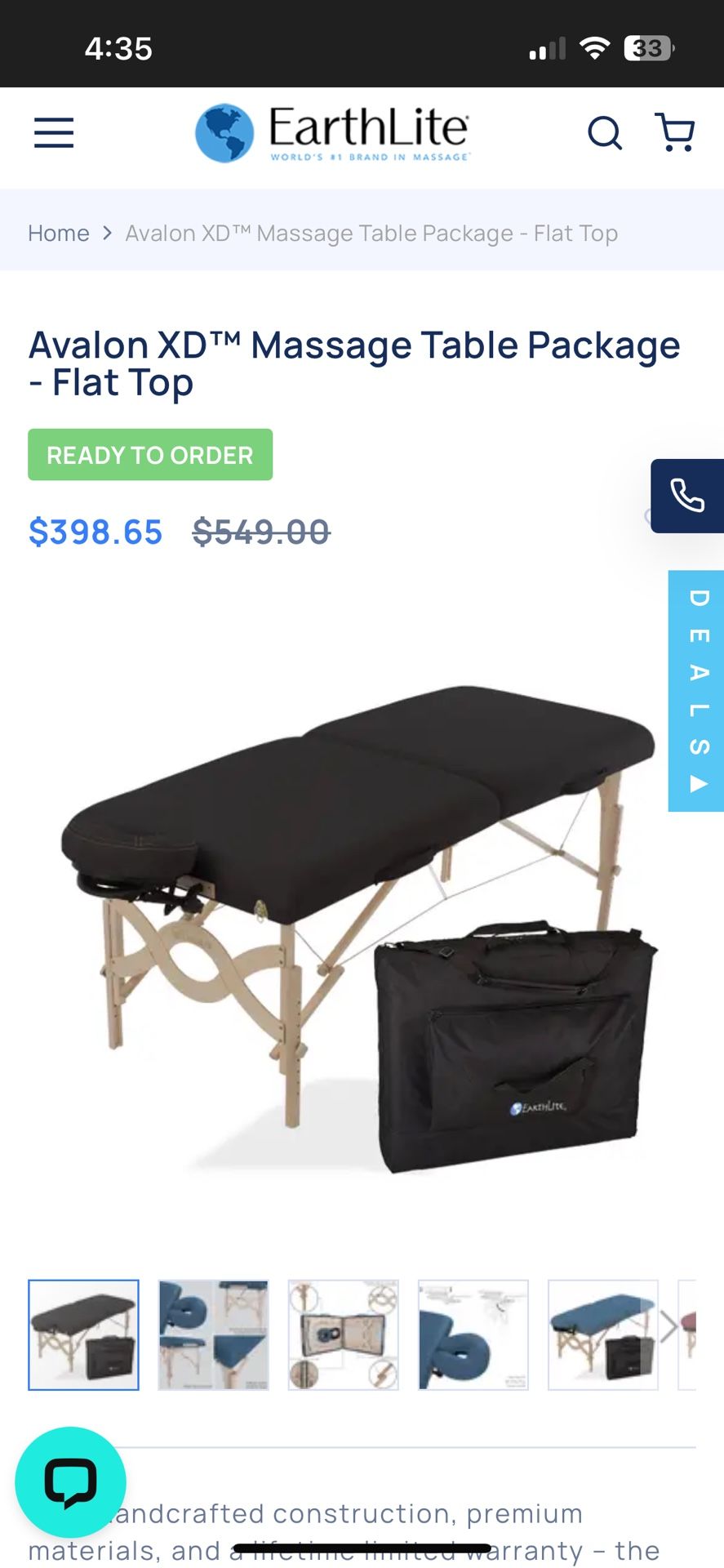  Earthlite lashing/massage table 