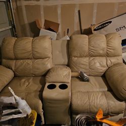 Leather Loveseat Recliner 