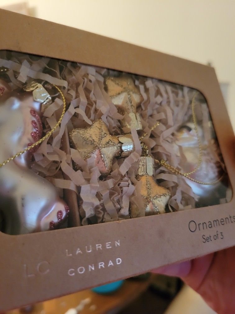 Ser Of 3 ORNAMENTS BY Lauren Conrad 