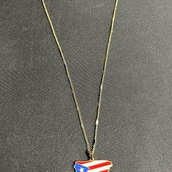 Unique, Chic 18K Gold-Plated Stainless Steel National Flag Pendant Necklace - Perfect Independence D