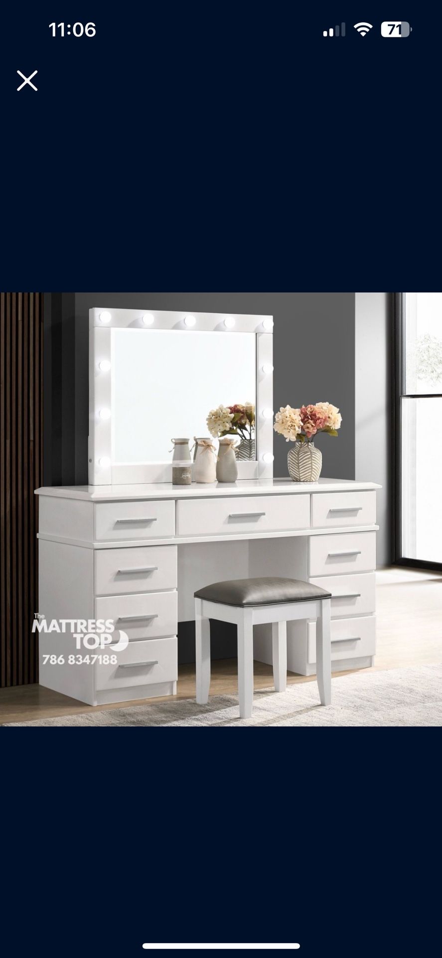 Makeup Vanity Dresser ( Only 10 Down )