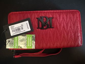 Red wallet with phone holder - badgley mischka