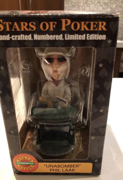 Phil Laak Autographed bobble head from the World Series of Poker.