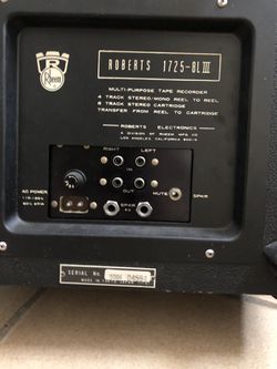 Roberts 1725-8L III 4/8 Track Open Reel Tape Recorder for Sale in