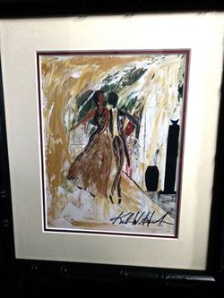 Kelvin W. Henderson "Dance With Me" artwork from the year 2000 signed by artist 13"×15"
