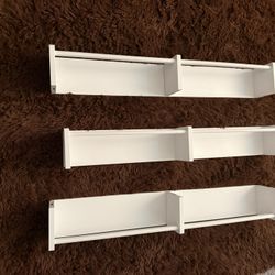 Floating White shelves