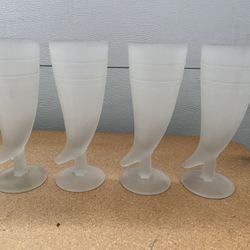 4 Decorative Frosted Glasses