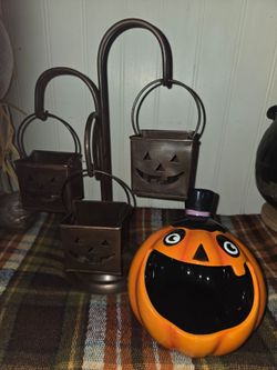 Halloween Jack-O-Lantern Decor Set
