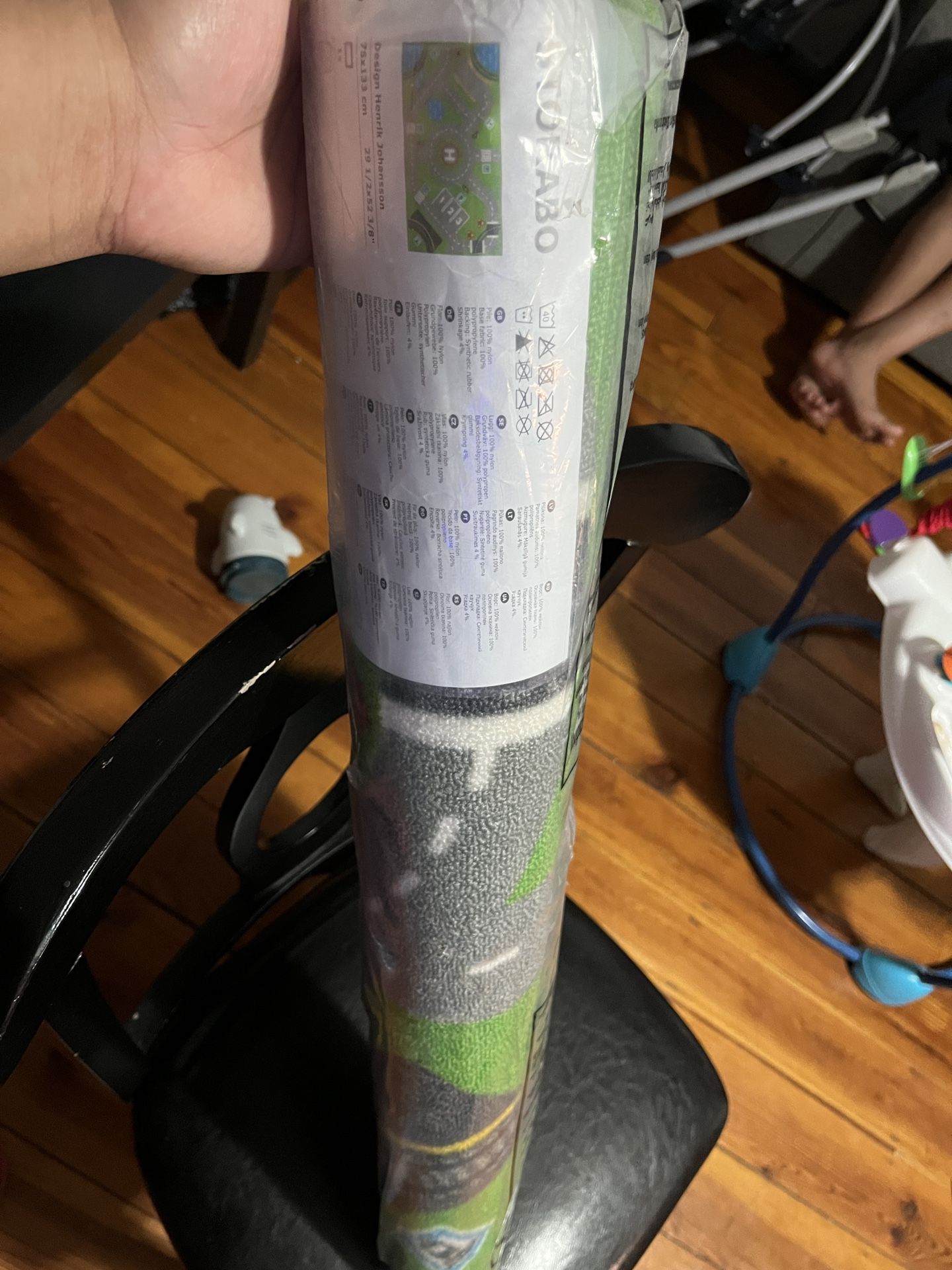 Kids IKEA Area Rug With Car Tracks