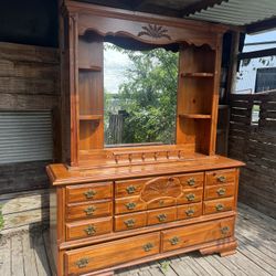 Great Solid Wood Dresser/mirror