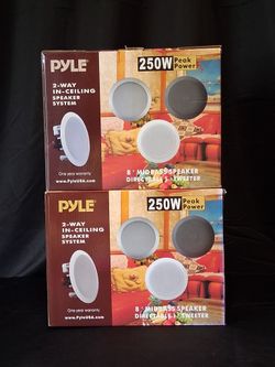 Pyle 250w 2-way Speakers (2 Sets)