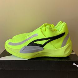 PUMA Rise Nitro Lime Squeeze Harbor Mist Men’s Size 9.5