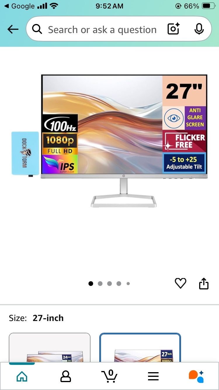 HP monitor M27F