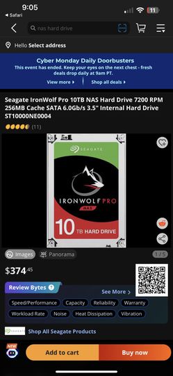 2 Of Brand New Seagate IronWolf Pro 10TB NAS Internal Hard Drive HDD – 3.5 Inch SATA 6Gb/s 7200 RPM 256MB Cache for RAID